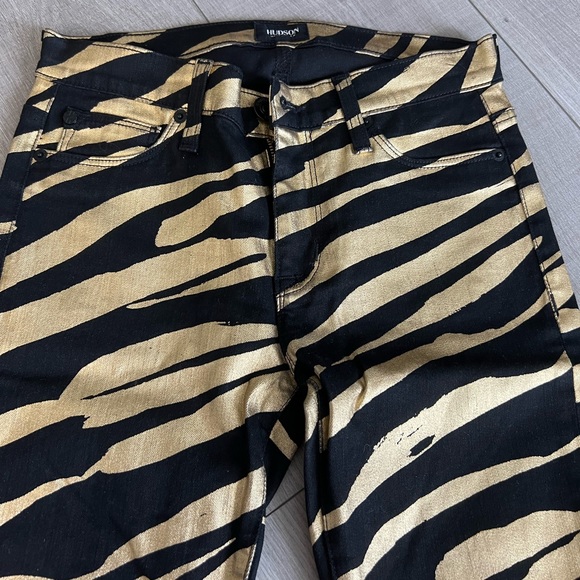 Metallic Zebra Print Jeans from Revolve (Hudson) - Picture 4 of 14